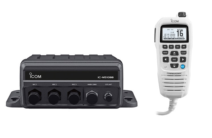 Icom M510BB Black Box VHF With HM195GW White M510BB GW 21 USA