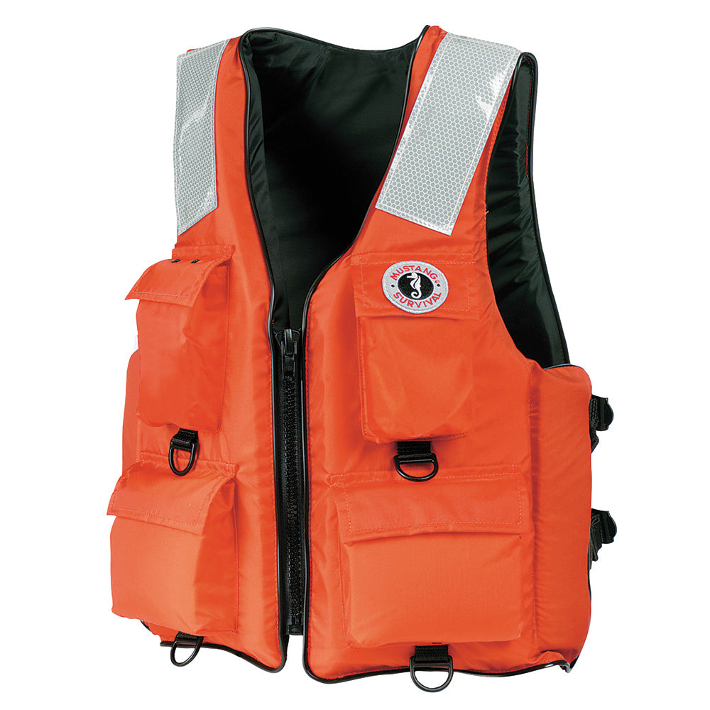 Mustang 4-Pocket Flotation Vest - Orange - Large MV3128T2-2-L-216