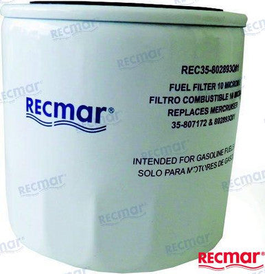 Recmar Fuel Filter 10 Micron 3-3/4" (Rec35-802893Q01)