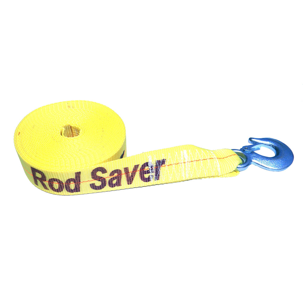 Rod Saver Heavy-Duty Winch Strap Replacement - Yellow - 2" x 20' WSY20