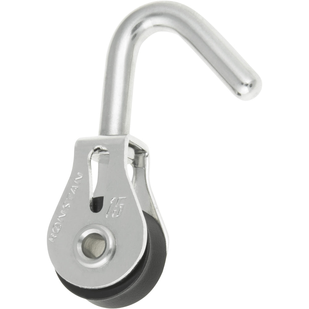 Ronstan Series 15 Ball Bearing Utility Block - Single, Swivel Hook Head RF15180