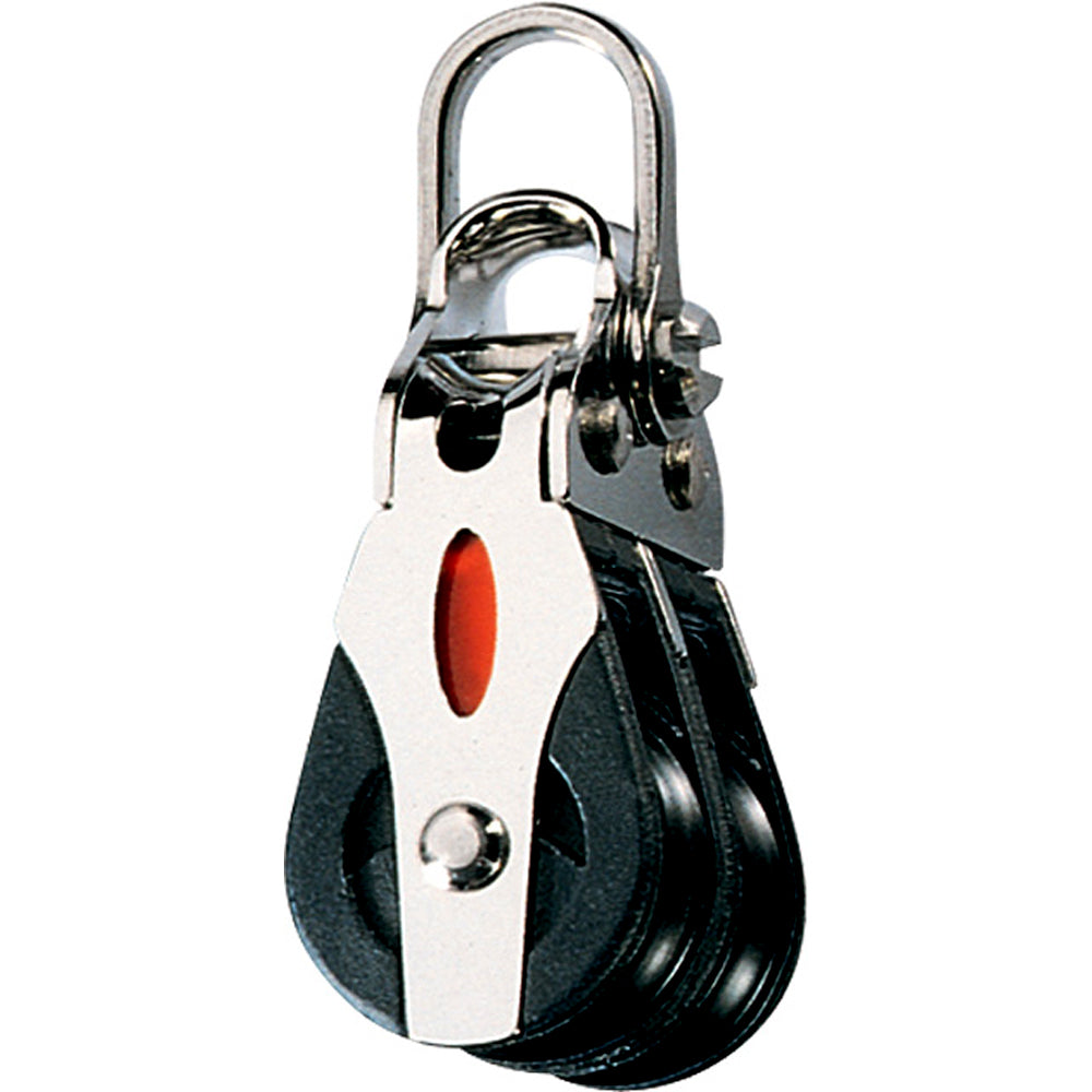 Ronstan Series 20 Ball Bearing Block - Double - 2-Axis Shackle Head RF20202