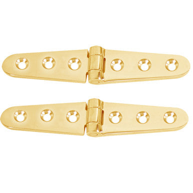Whitecap Strap Hinge - Polished Brass - 6" x 1-1/8" - Pair S-605BC