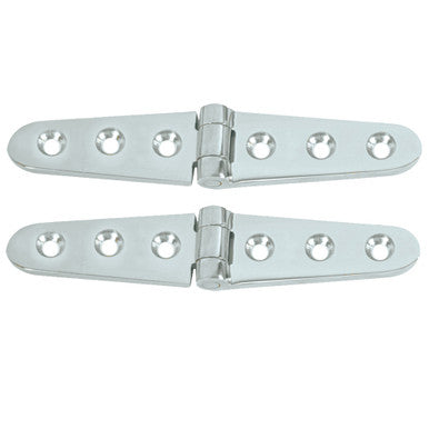 Whitecap Strap Hinge - CP/Brass - 6" x 1-1/8" - Pair S-605C