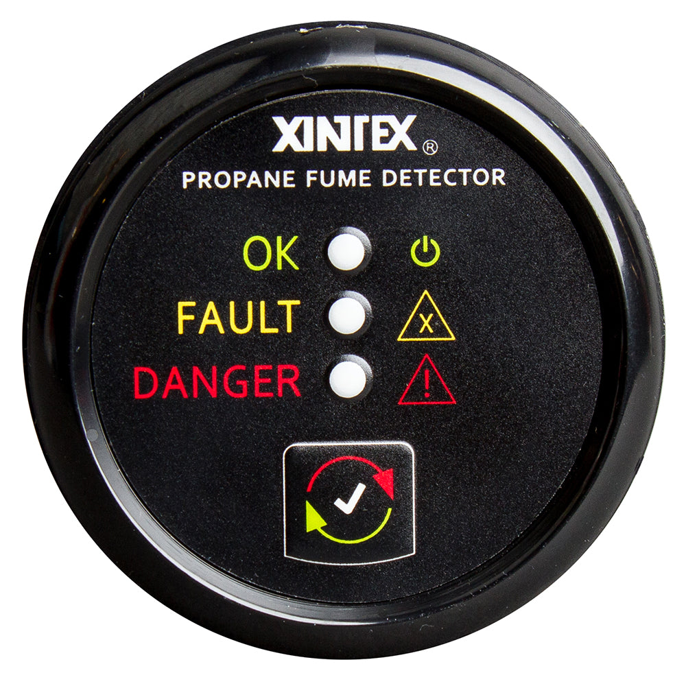 Fireboy-Xintex Propane Fume Detector w/Plastic Sensor - No Solenoid Valve - Black Bezel Display P-1B-R