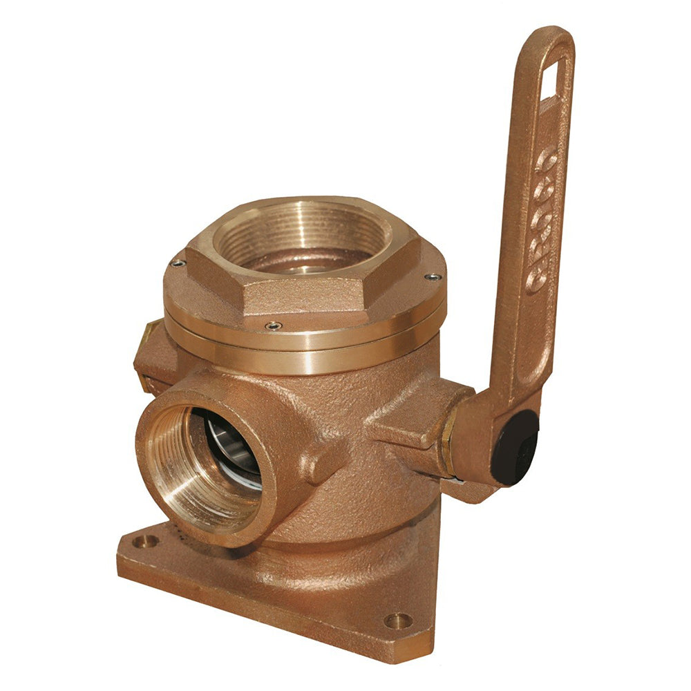 GROCO 2-1/2" Safety Seacock w/ 2" Side Port SBV-2500-P