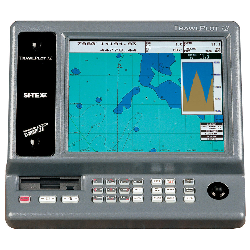 SI-TEX TRAWLPLOT 12 SD Color Chartplotter w/ WAAS Receiver TRAWLPLOT 12
