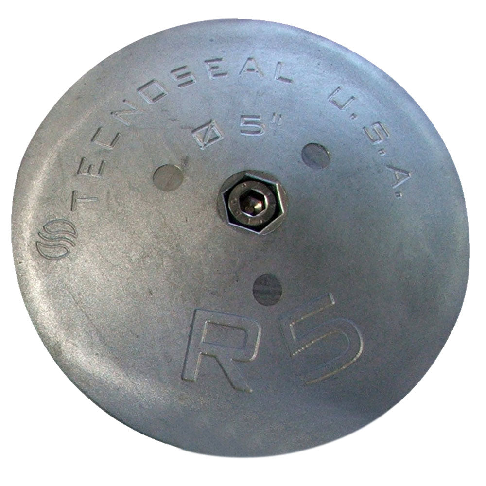 Tecnoseal R5 Rudder Anode - Zinc - 5" Diameter x 7/8" Thickness R5