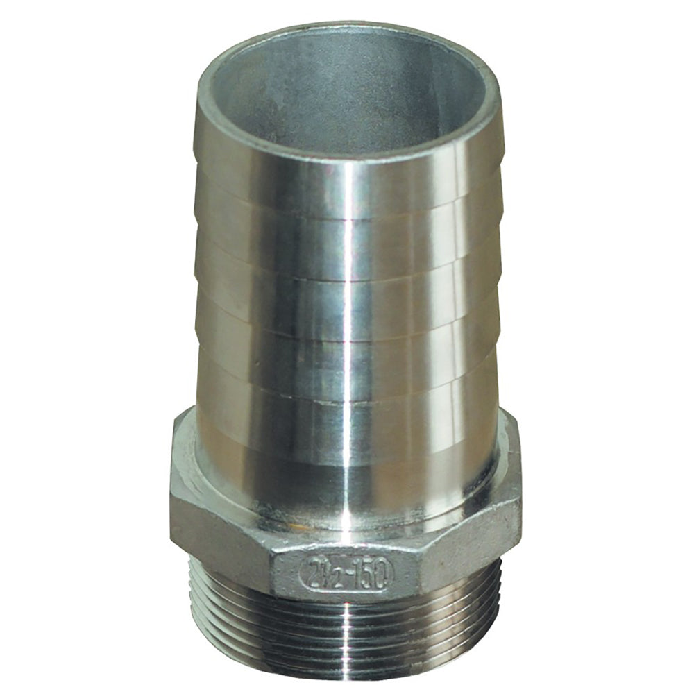 GROCO 3/4" NPT x 3/4" ID Stainless Steel Pipe to Hose Straight Fitting PTH-750-S