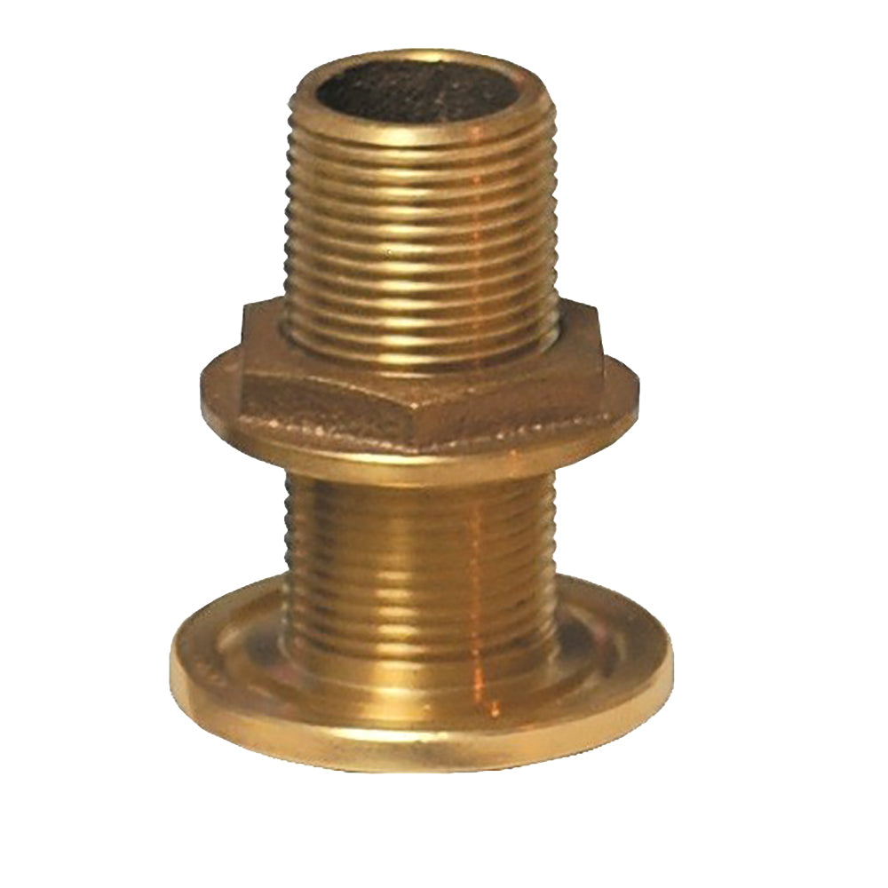 GROCO 1-1/2" NPS NPT Combo Bronze Thru-Hull Fitting w/Nut TH-1500-W