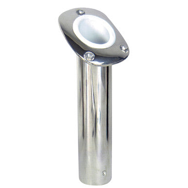 Whitecap Bluewater 30 Deg. Stamped S.S. Flush Mount Rod Holder S-096