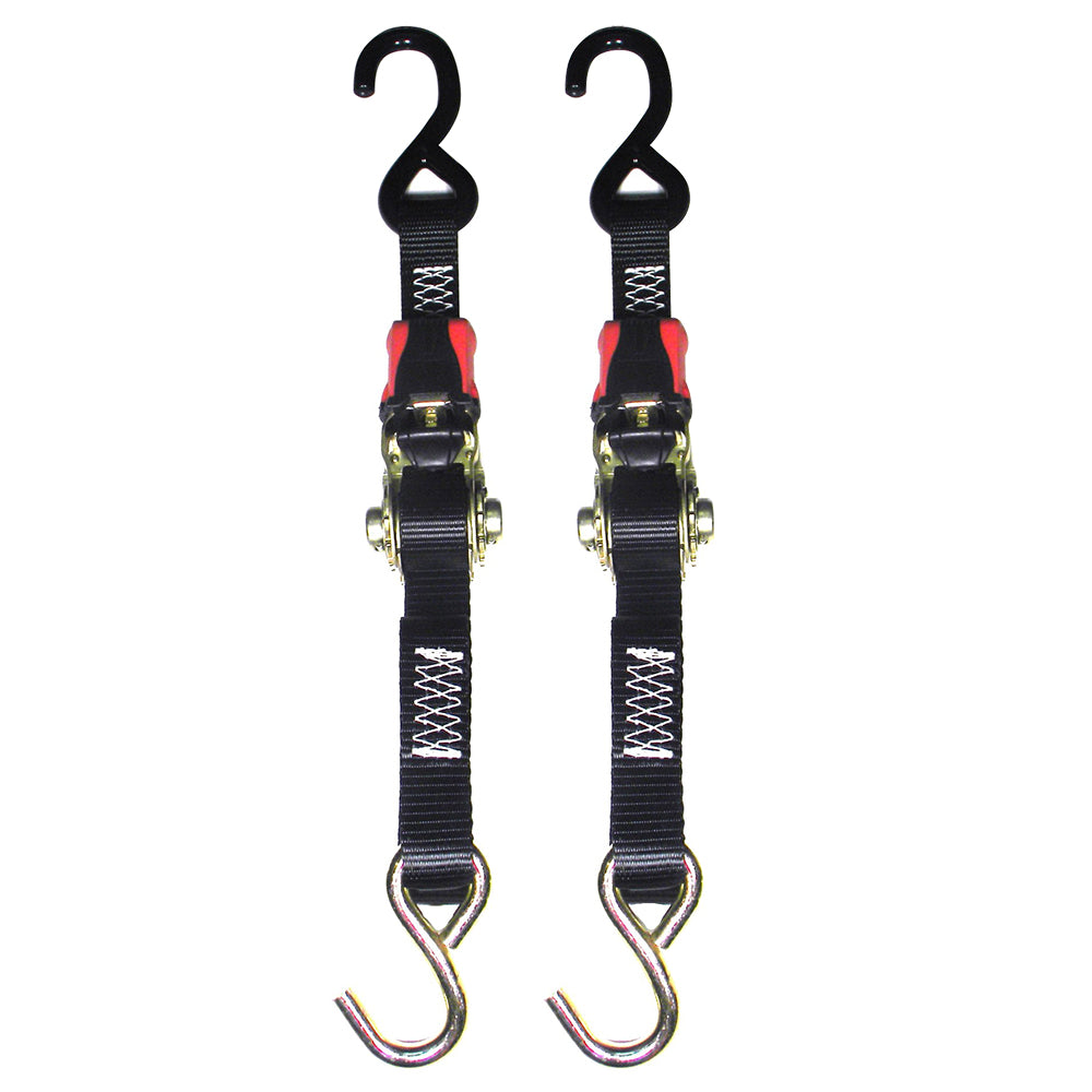 Rod Saver Rubber Ratchet Tie-Down - 1" x 6' - Pair RTD6