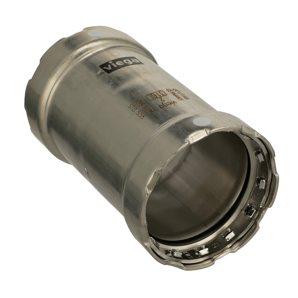 Viega MegaPress 316 FKM 1-1/2" Slip Coupling w/o Stop 91310