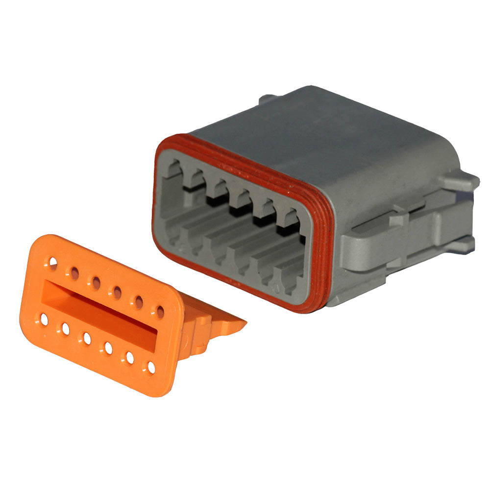 Pacer Deutsch DT Plug & Wedge Lock Kit - 12 Position - 5 Pack TDT06-12S-5