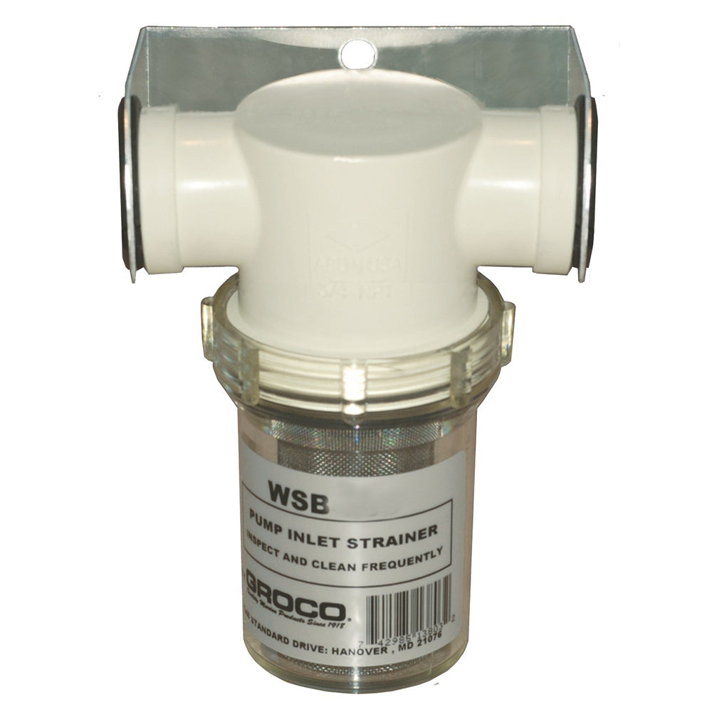 GROCO 1-1/4" Fresh Water Strainer w/ Plastic Basket WSB-1250-P