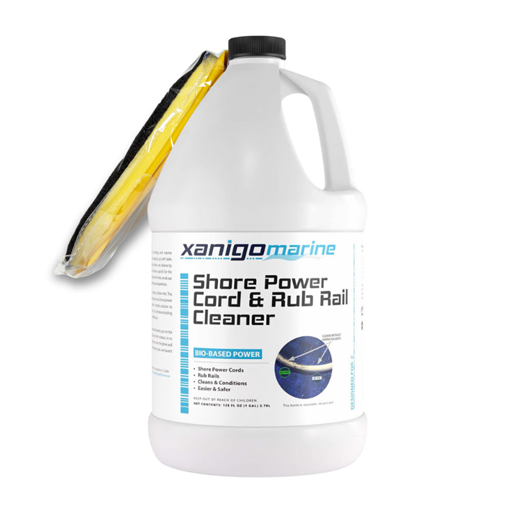 Xanigo Marine Shore Power Cord & Rub Rail Cleaner w/Glove - 1 Gallon XMSPC1G