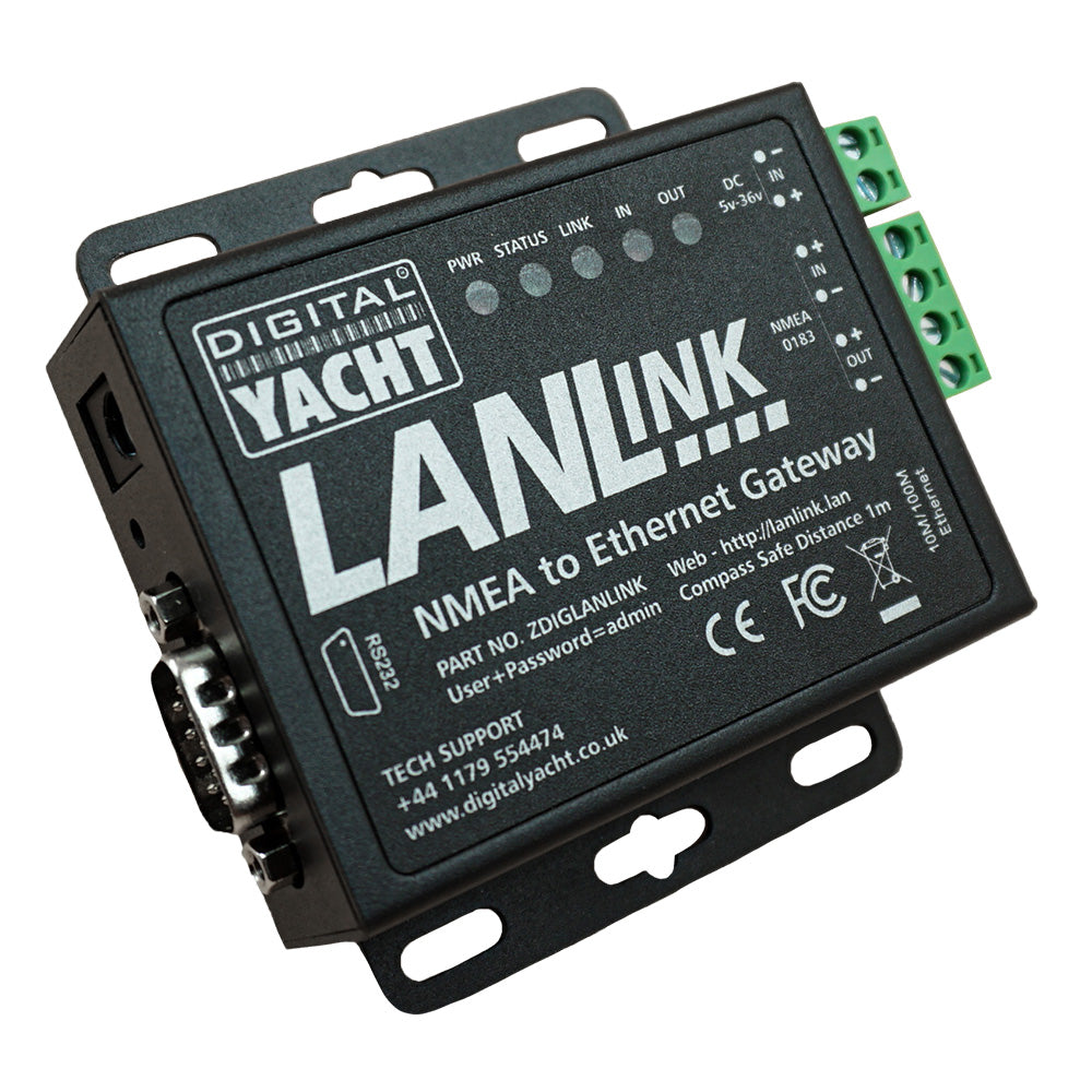 Digital Yacht LANLink NMEA 0183 To Ethernet Gateway ZDIGLANLINK
