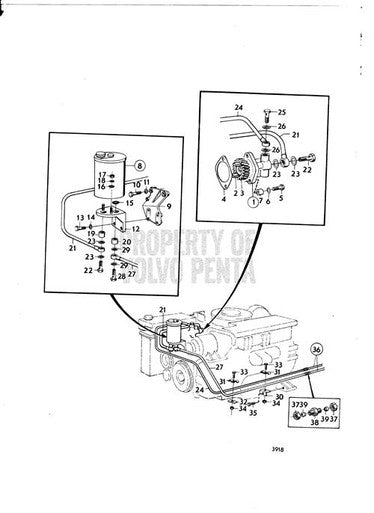Volvo Penta Lock Nut - Volvo Penta (950352)