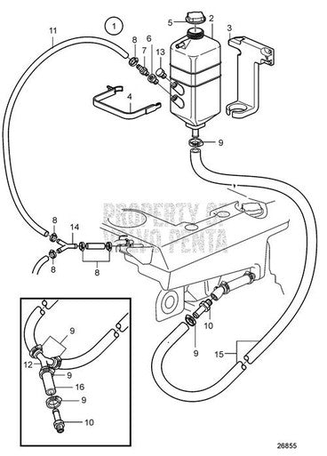Volvo Penta Expansion Tank (V2) - Volvo Penta (844062)