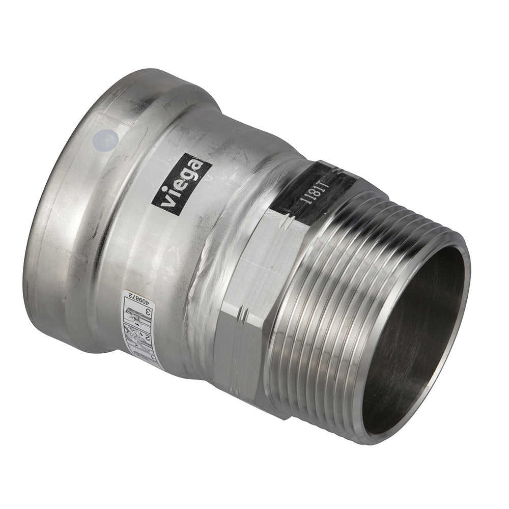 Viega MegaPress 316 FKM MPT Adapter - 2-1/2" x 2-1/2" (MPT) 98300