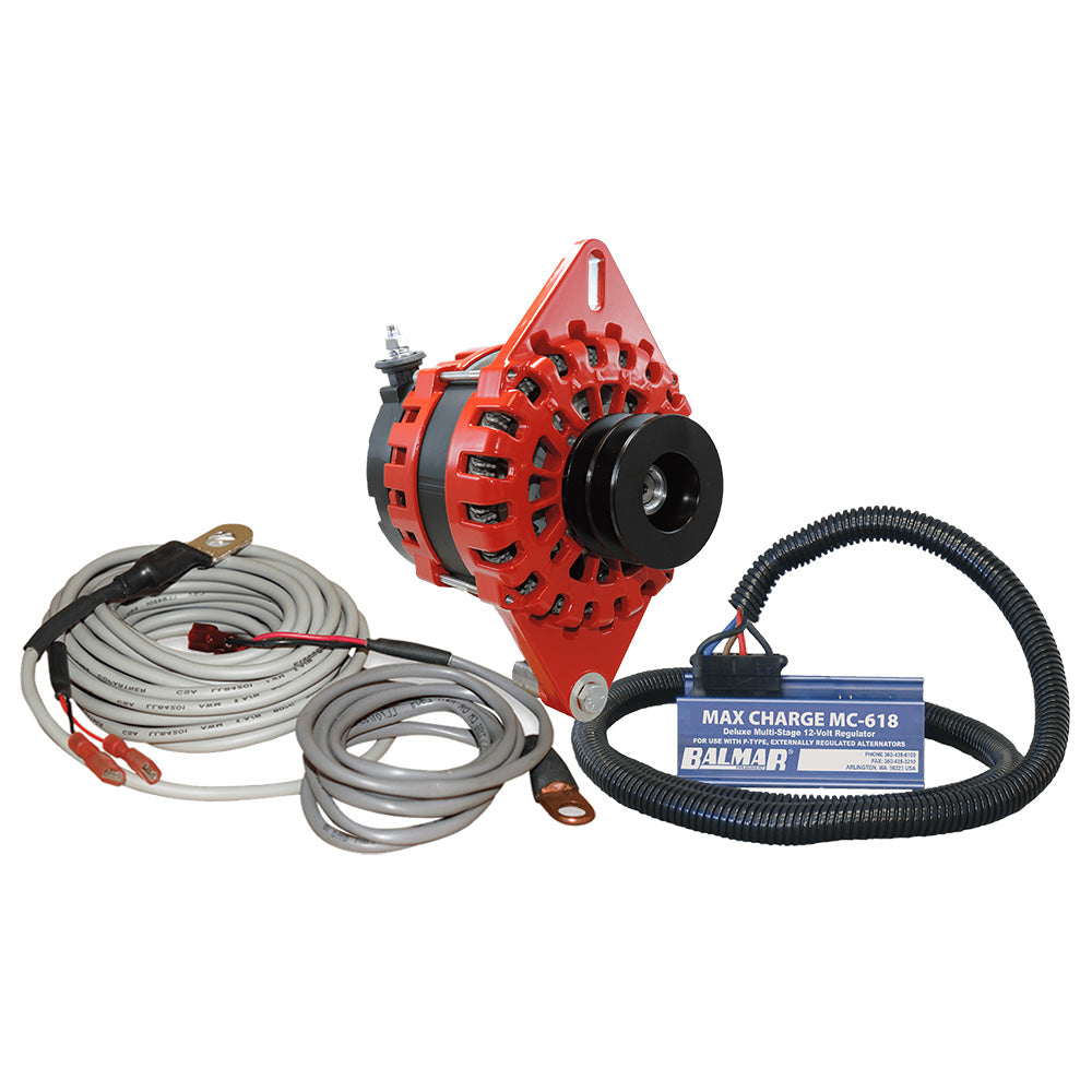 Balmar XT 250A Singleft Alternator, MC Regulator, T Sensors, Dualpul, Kit XT-SF-250-DV-KIT