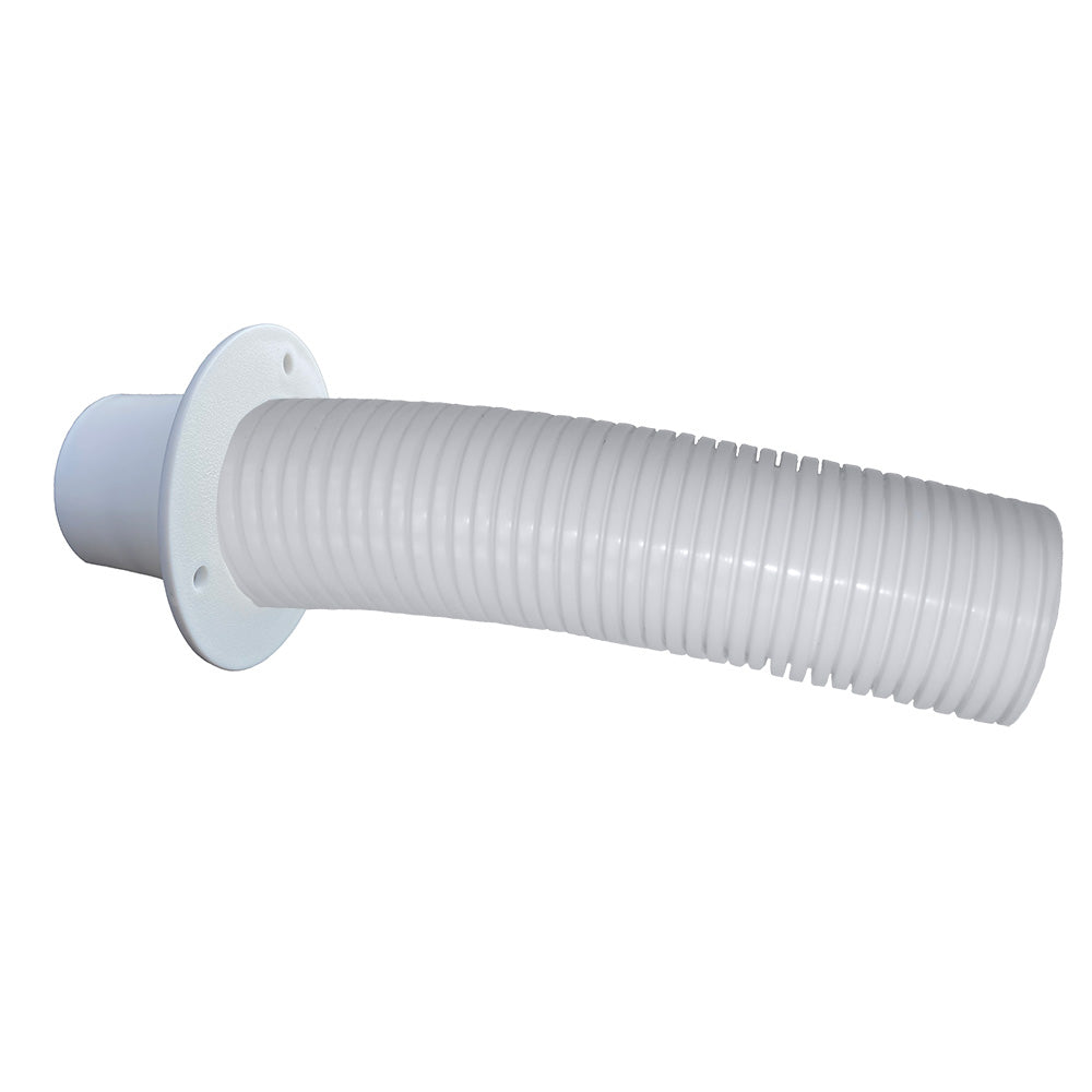 Trident Marine 10' White Stern Flex Hose w/Transom Flange TFK-10W