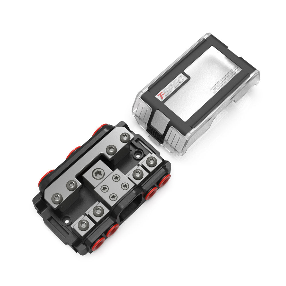 T-Spec VPNB4 MANL 4 Position All-In-One Distribution Block w/Cover VPNB4