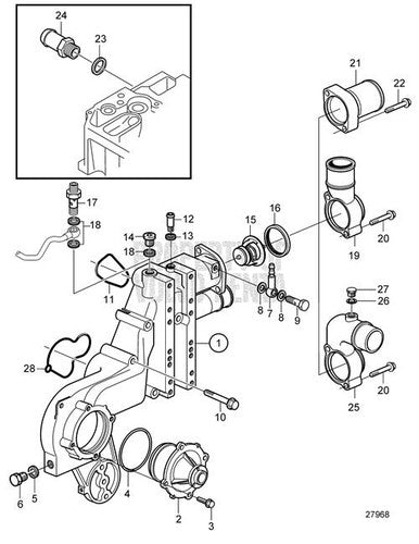 Volvo Penta Connection Pipe (V2) - Volvo Penta (20817900)