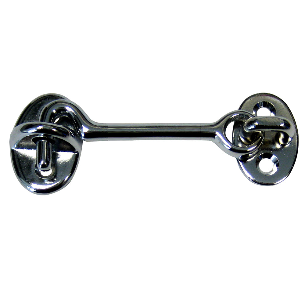 Whitecap Cabin Door Hook - CP/Brass - 3" S-1402C
