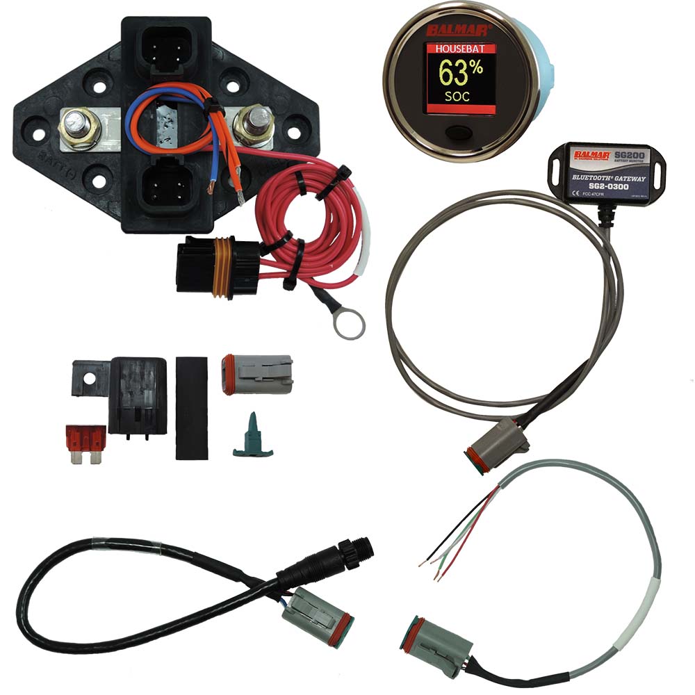 Balmar SG230 Battery Monitor Kit N2K BT Gateway Color Display 12-48VDC SG230