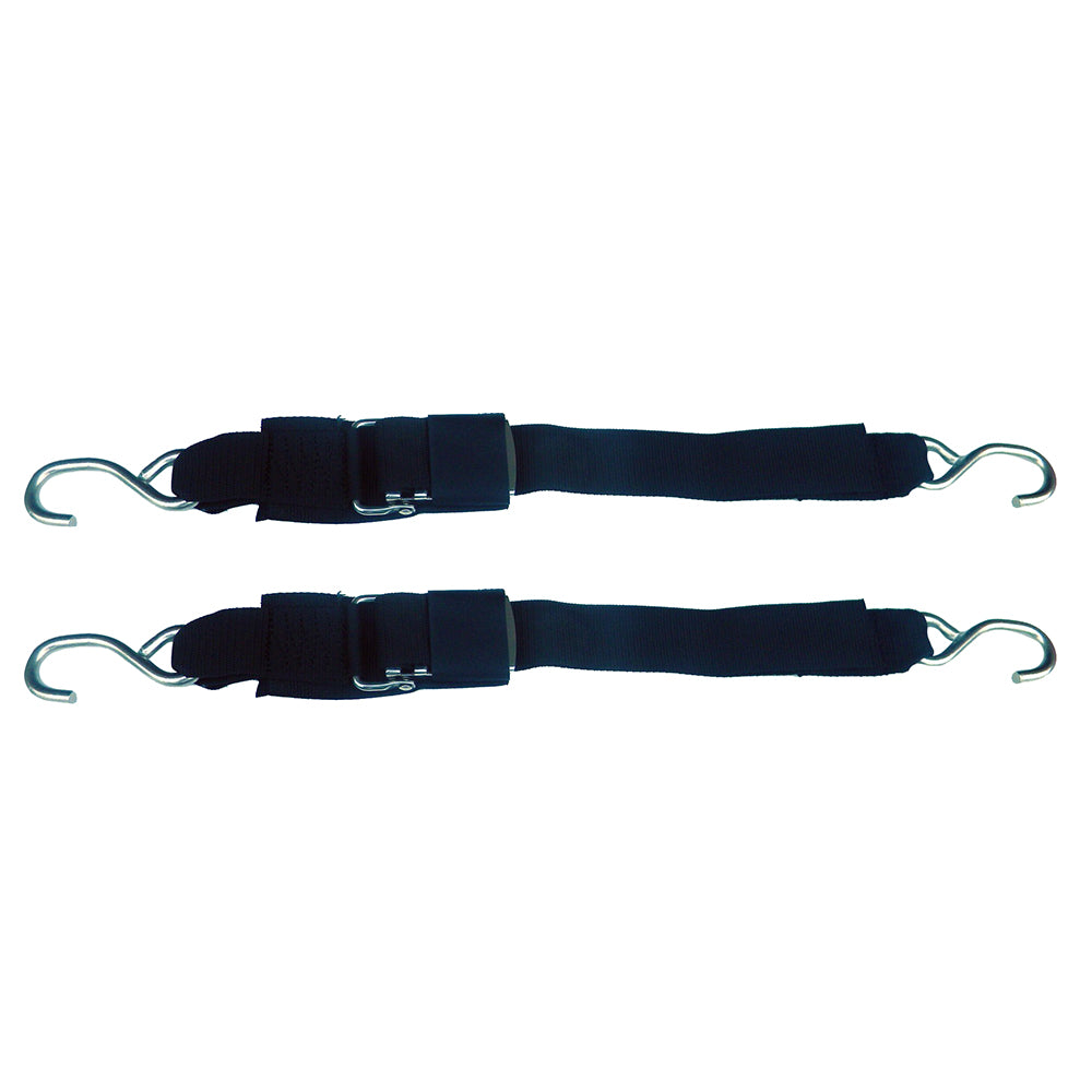 Rod Saver Stainless Steel Quick Release Transom Tie-Down - 2" x 3' - Pair SS/QRTD3