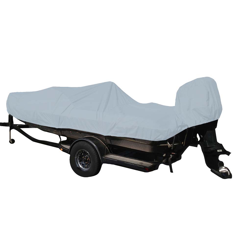 Carver Poly-Flex II Styled-to-Fit Boat Cover f/18.5' Fish & Ski Style Boats w/Walk-Thru Windshield - Grey 77318F-10