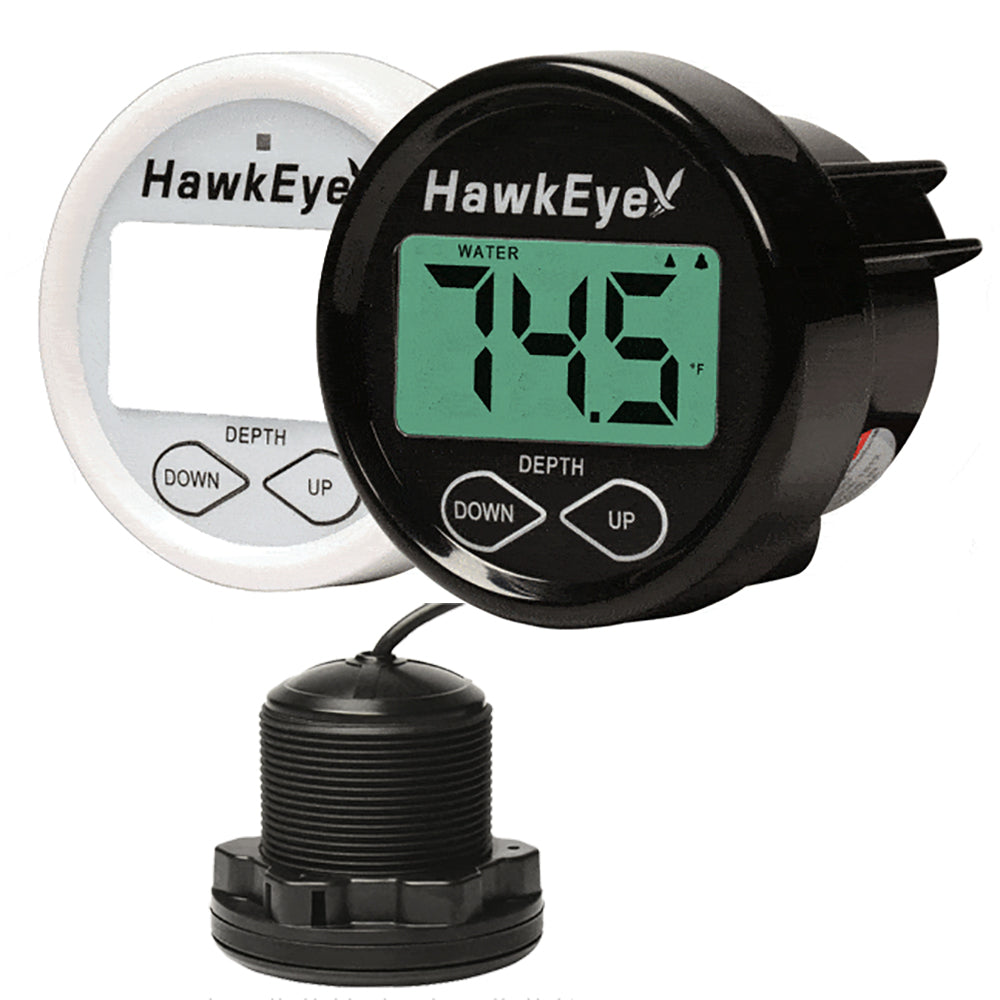 Hawkeye DepthTrax In-Dash Digital Depth & Temp Gauge - Thru-Hull DT2BX-TH