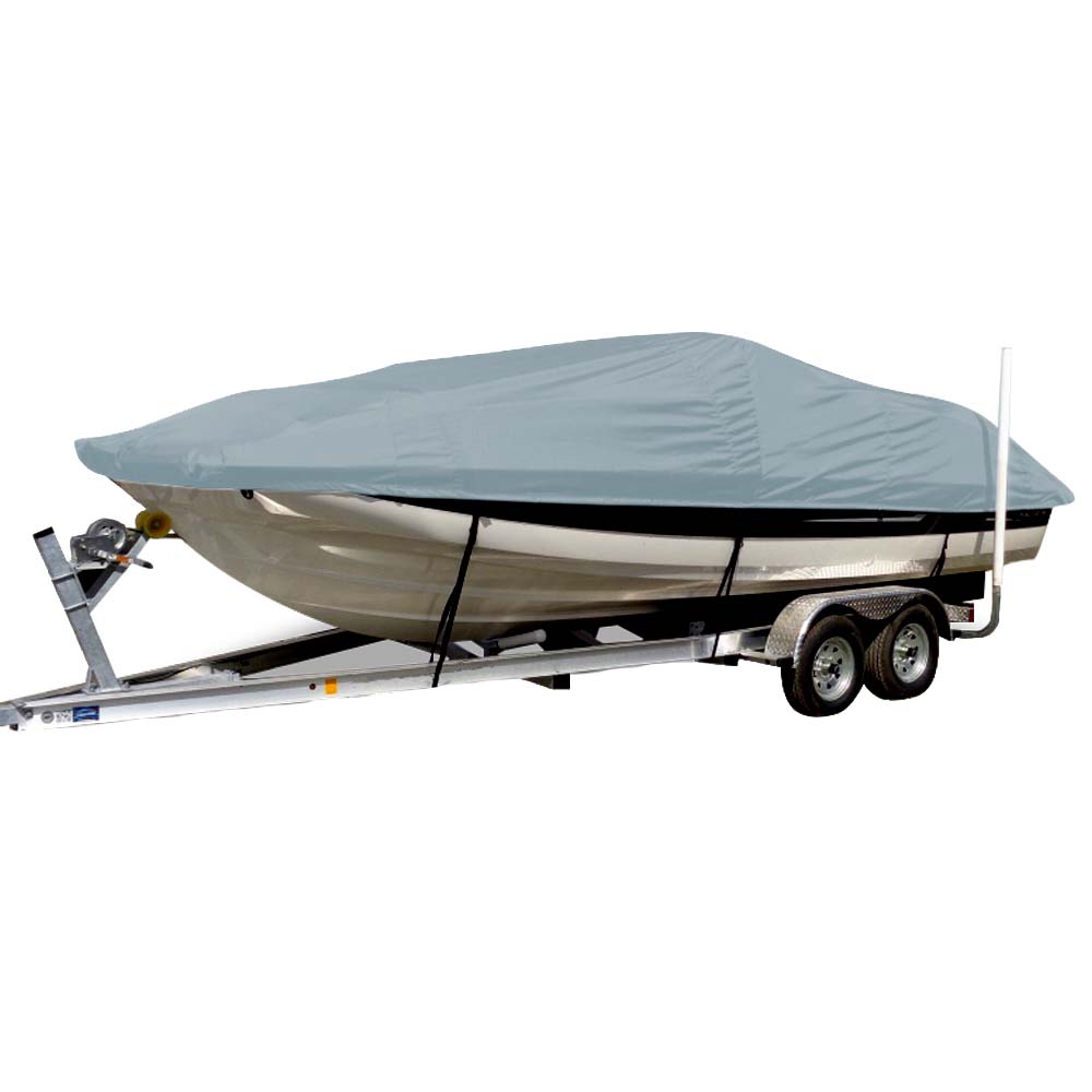 Carver Sun-DURA® Styled-to-Fit Boat Cover f/21.5' Sterndrive Deck Boats w/Low Rails - Grey 75121S-11