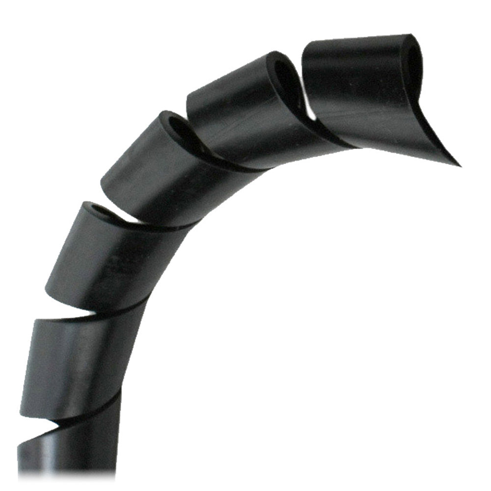 Pacer 3/8" Spiral Wrap - Black - 100' Roll BSW3/8BK-100