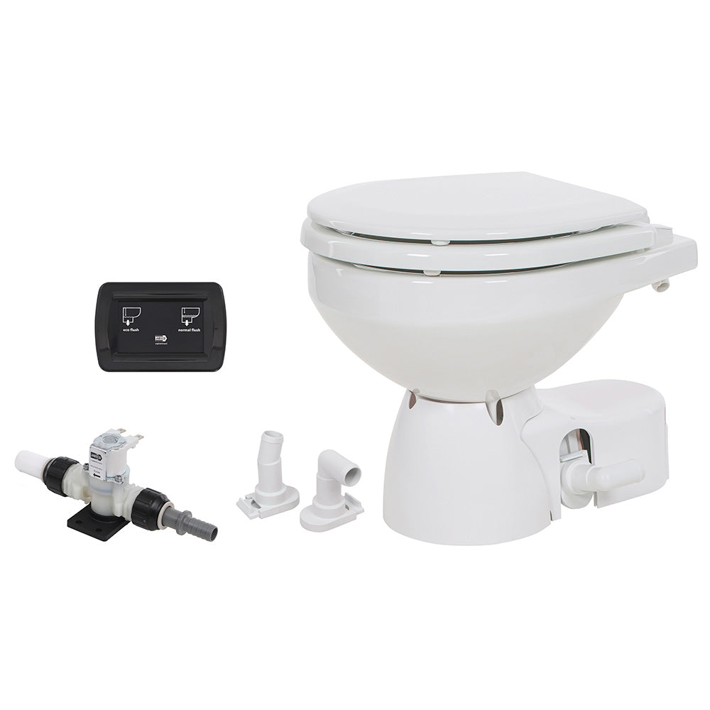 Jabsco Quiet Flush E2 Fresh Water Electric Marine Toilet, Compact Bowl, 24V, Touch Panel