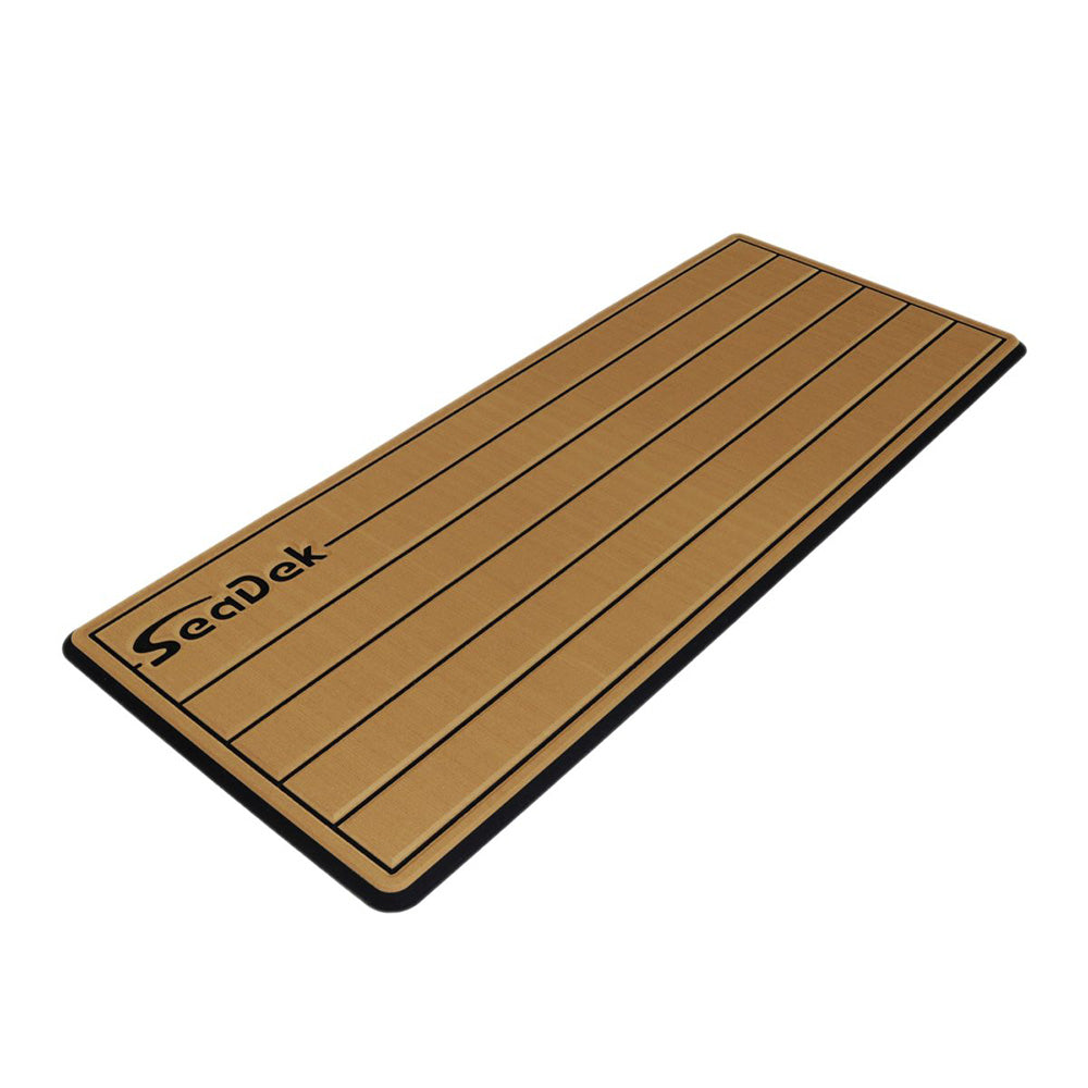 SeaDek 16" x 39" 20mm Dual Density Large Teak Helm Pad w/SeaDek Logo - Brushed Texture - Mocha/Black (406.4mm x 990.6mm x 20mm) 53601-80327