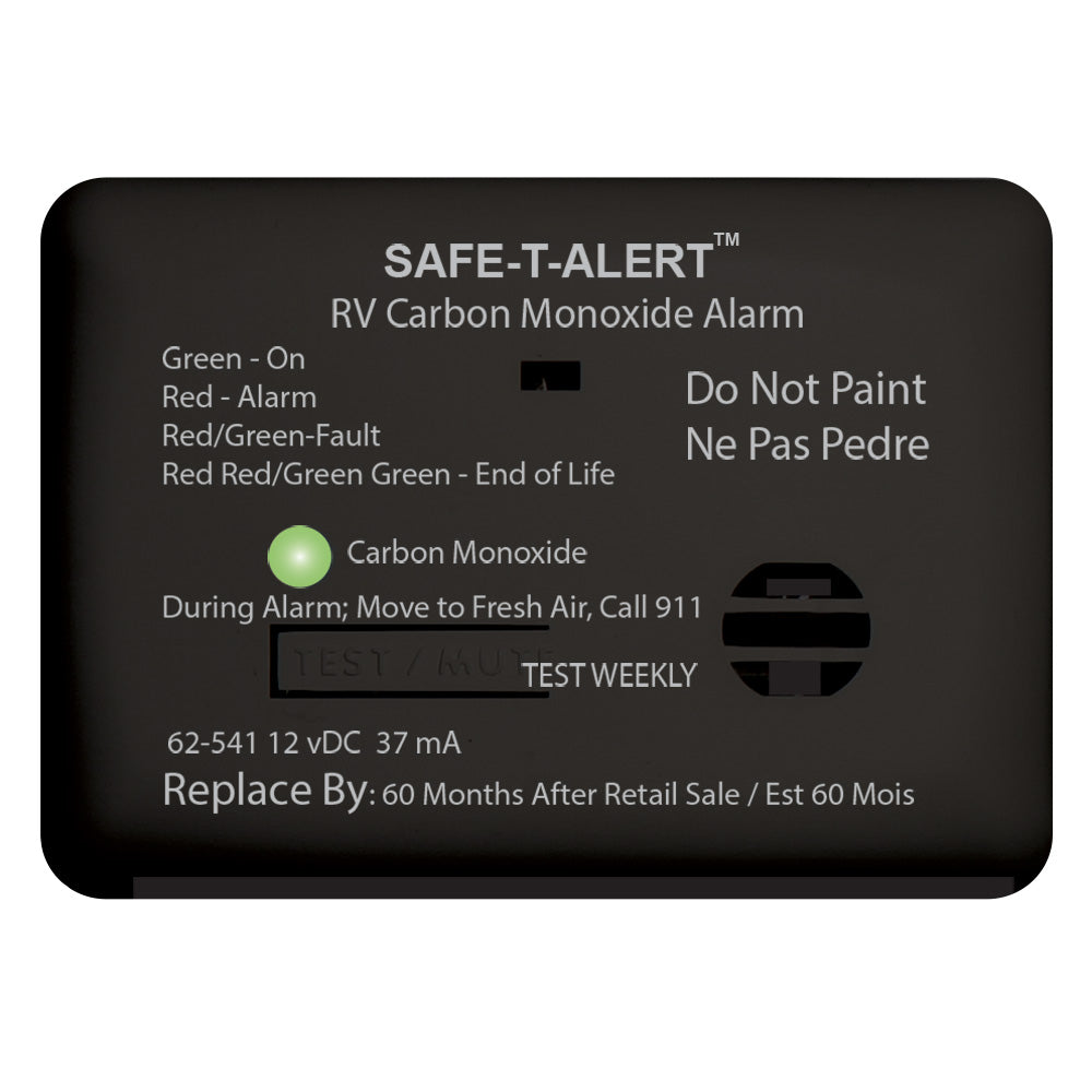 Safe-T-Alert 62 Series Carbon Monoxide Alarm - 12V - RV Surface Mount - Black 62-541-BL