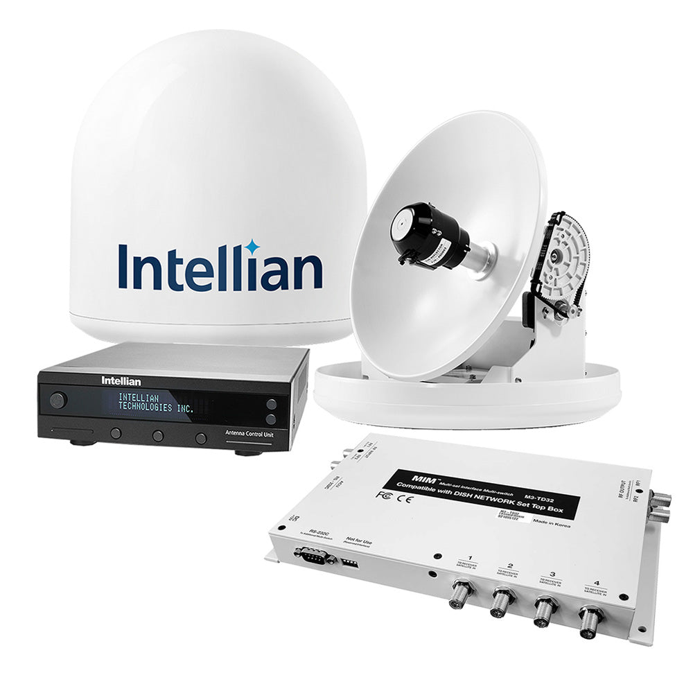 Intellian i2 US System w/DISH/Bell MIM-2 (w/3M RG6 Cable) & 15M RG6 Cable B4-209DN2