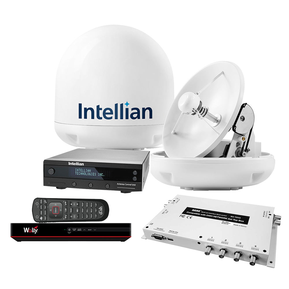 Intellian i3 US System w/DISH/Bell MIM-2 (w/3M RG6 Cable) 15M RG6 Cable & DISH HD Wally Receiver B4-309DNSB2