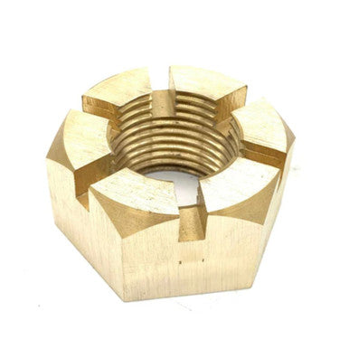 Marine Machining & Manufacturing Brass Castle Nut - Marine Machining & Manufacturing (1 1/2-6 Cast.Nut)