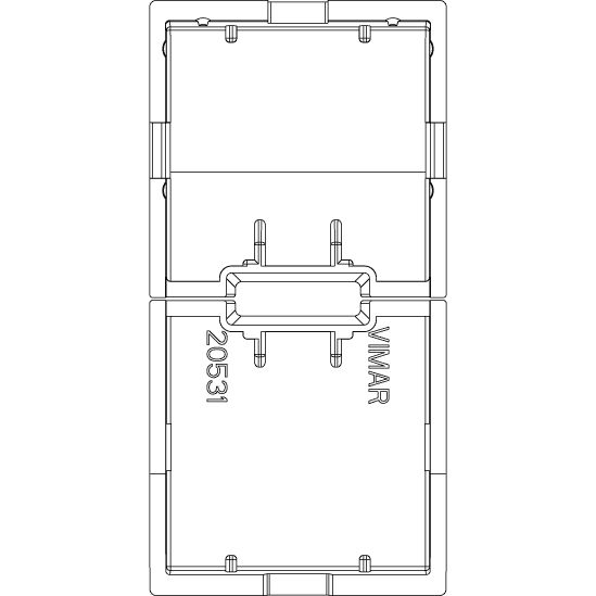 Vimar Eikon Interchangeable 1-Module Button, Thermoplastic