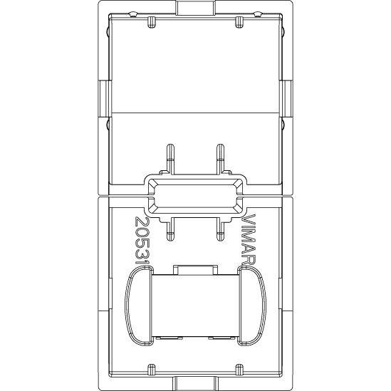 Vimar Eikon Interchangeable 1-Module Button, Thermoplastic