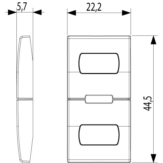 Vimar Eikon Interchangeable 1-Module Button, Thermoplastic