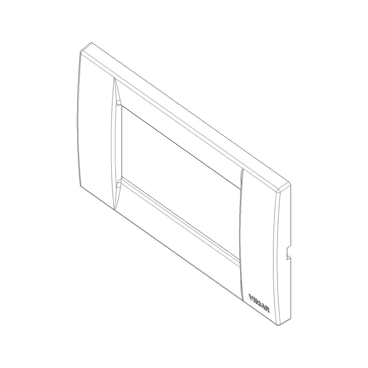 Vimar Idea Classica Cover Plate, 3-Module, Clamp Mounting