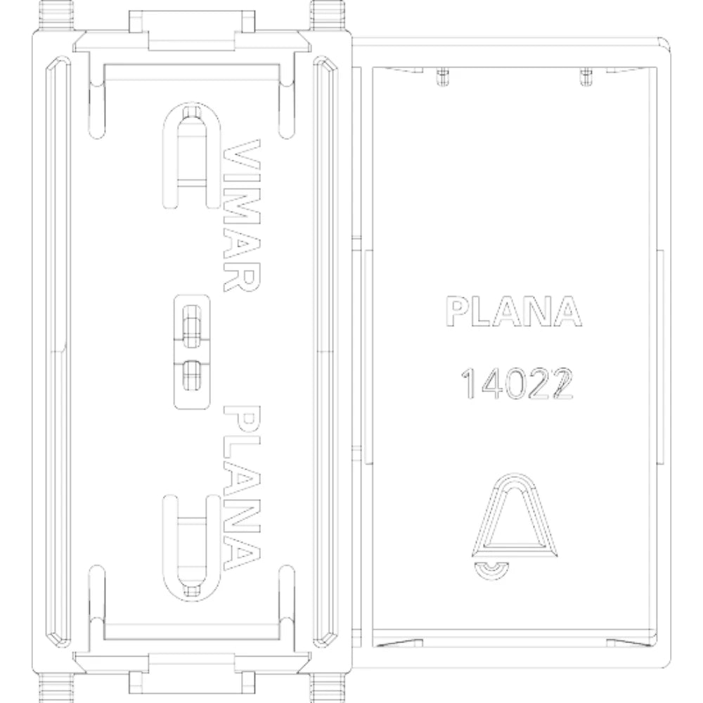 Vimar Plana Interchangeable 2-Module Button, Lightable, IP40