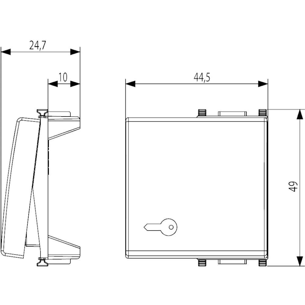 Vimar Plana Interchangeable 2-Module Button, Lightable, IP40