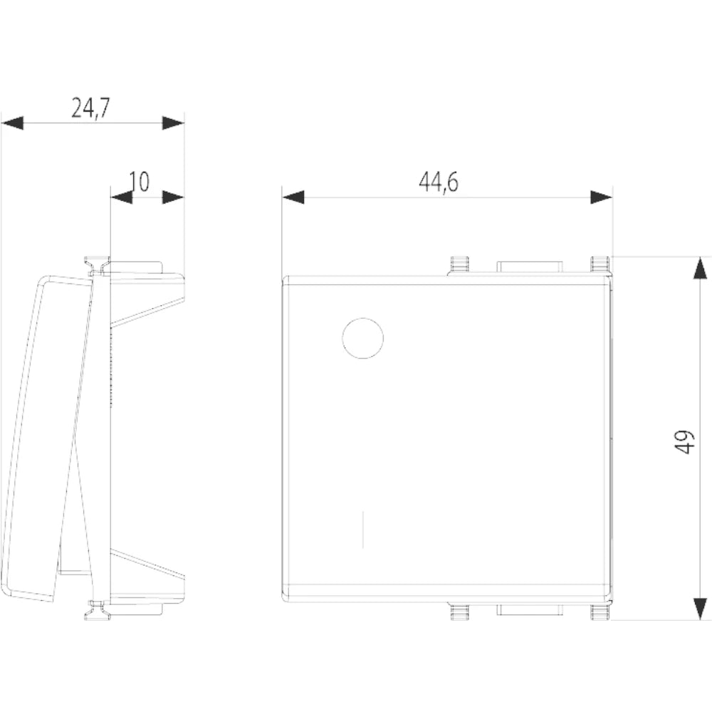 Vimar Plana Interchangeable 2-Module Button, Lightable, IP40