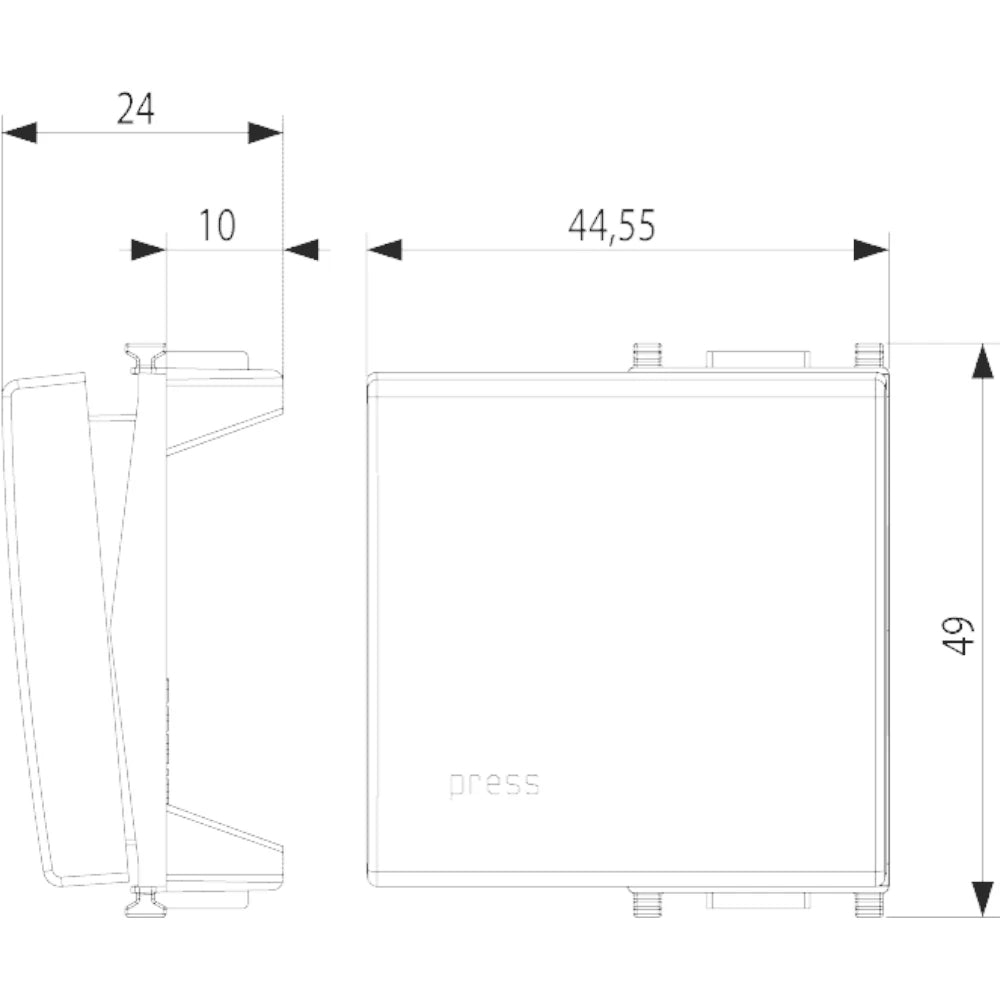 Vimar Plana Interchangeable 2-Module Button, Lightable, IP40