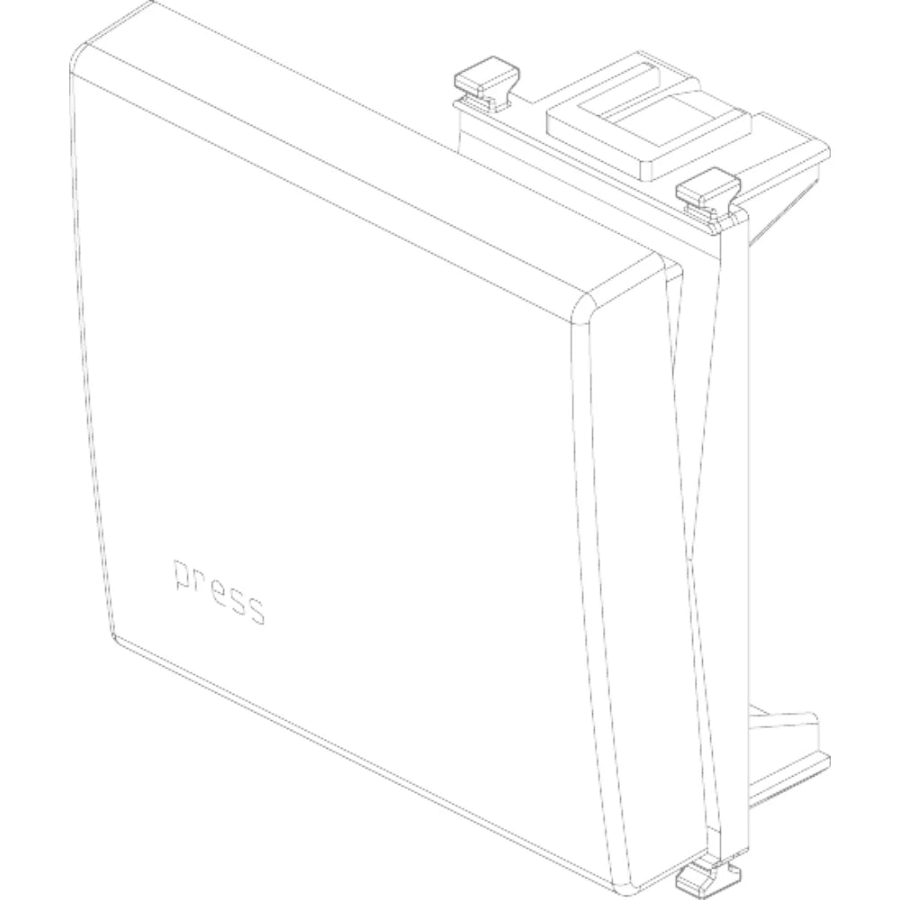 Vimar Plana Interchangeable 2-Module Button, Lightable, IP40
